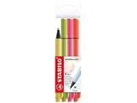 Viltstift STABILO pointMax 488/4 medium assorti pastel etui à 4 stuks