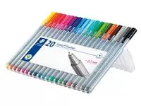 Een Fineliner Staedtler Triplus 334 0,3mm set à 20 kleuren koop je bij Klik Office BV