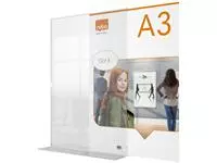 Een Infobord Nobo Premium Plus A3 acryl vrijstaand koop je bij KantoorProfi België BV