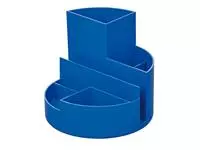 Een Pennenkoker MAUL roundbox Blauwe Engel recycled 6 vaks blauw koop je bij Van Leeuwen Boeken- en kantoorartikelen