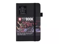 Een Schetsboek Sakura 9x14cm 140gr zwart papier koop je bij EconOffice