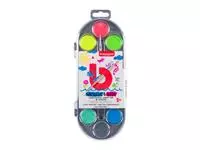 Buy your Watercolor Bruynzeel including brush set of 12 metallic and neon colors at QuickOffice BV