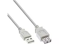 Een Kabel Inline verlengkabel USB-A 2.0 M-V 3 meter grijs koop je bij EconOffice