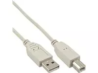 Een Kabel InLine USB-A USB-B 2.0 M 1.8 meter beige koop je bij Goedkope Kantoorbenodigdheden