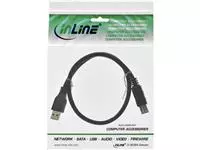 Kabel Inline USB-A USB-B 3.0 M 0.5 meter zwart