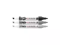 Een Duotip marker Ecoline zwart & grijs set 3 kleuren koop je bij EconOffice