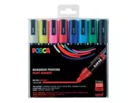 Een Verfstift Posca PC5M medium assorti set à 8 stuks koop je bij KantoorProfi België BV