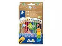 Een Kleurpotlood Staedtler Noris Colour Jumbo set à 12 kleuren koop je bij KantoorProfi België BV