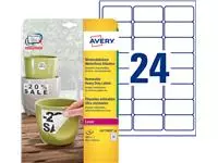Een Etiket Avery L4773REV-20 63.5x33.9mm wit 480stuks koop je bij Van Hoye Kantoor BV