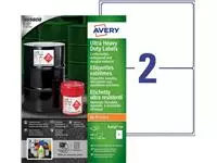 Een Etiket Avery B3655-50 148x210mm polyethyleen wit 100stuks koop je bij Kantoorvakhandel van der Heijde