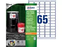 Een Etiket Avery B7651-50 38x21mm polyethyleen wit 3250stuks koop je bij KantoorProfi België BV