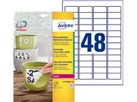 Een Etiket Avery L4778REV 45.7x21.2mm wit 960stuks koop je bij KantoorProfi België BV