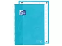 Een Notitieboek Oxford Touch Europeanbook A4+ 4-gaats lijn 80vel pastel blauw koop je bij Van Leeuwen Boeken- en kantoorartikelen