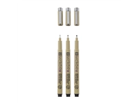 Fineliner Sakura Pigma Micron set à 3 schrijfbreedtes zwart