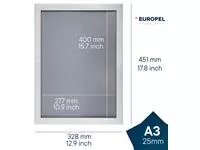 Een Kliklijst Europel A3 25mm mat wit koop je bij KantoorProfi België BV