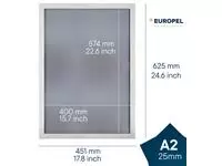 Een Kliklijst Europel A2 25mm mat wit koop je bij KantoorProfi België BV