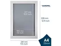 Een Kliklijst Europel A4 25mm mat wit koop je bij KantoorProfi België BV