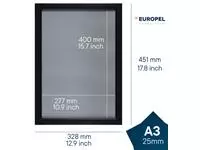 Kliklijst Europel A3 25mm mat zwart