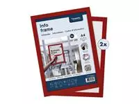 Een Infokader Europel zelfklevend A4 rood koop je bij Van Leeuwen Boeken- en kantoorartikelen