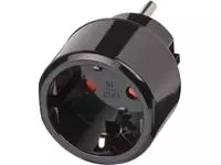 Een Reisstekker Brennenstuhl adapter USA met aarding zwart koop je bij KantoorProfi België BV