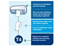 Een Toiletpapier Tork T4 advanced 2-laags 200vel wit 472161 koop je bij Van Hoye Kantoor BV