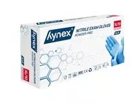 Een Handschoen Hynex XL nitril blauw pak à 100 stuks koop je bij Van Leeuwen Boeken- en kantoorartikelen