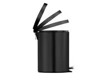 Een Afvalbak Vepa Bins pedaalemmer 5 liter zwart koop je bij Van Leeuwen Boeken- en kantoorartikelen