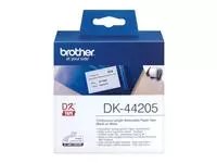 Een Etiket Brother DK-44205 62mm thermisch 30 meter wit papier koop je bij Van Leeuwen Boeken- en kantoorartikelen