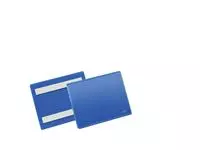 Een Documenthoes Durable zelfklevend A6 liggend blauw koop je bij KantoorProfi België BV