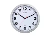 Buy your Wandklok MAUL Step Quartz Ø30x5cm kunststof zilver/wit stildraaiend at QuickOffice BV