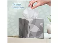 Een Facial tissues Kleenex 2-laags kubus 12x88stuks wit 8834 koop je bij EconOffice