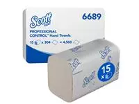 Een Handdoek Scott i-vouw 1-laags 21x20cm wit 15x304stuks 6689 koop je bij EconOffice