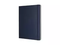 Notitieboek Moleskine XL 190x250mm blanco hard cover sapphire blue