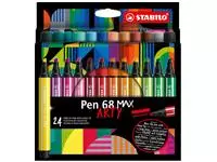 Viltstift STABILO Pen 68 Max Arty assorti etui à 24 stuks