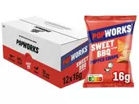 Een Chips Popworks Sweet BBQ 16gr koop je bij Van Leeuwen Boeken- en kantoorartikelen