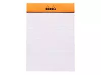 Een Schrijfblok Rhodia A6 lijn 80 vel 80gr oranje koop je bij EconOffice