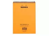 Een Spiraalblok Rhodia A5 lijn 160 pagina's 80gr oranje koop je bij Totaal Kantoor Goeree