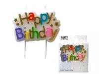 Een Kaarsje Happy 'Happy birthday' 10.5cm koop je bij Goedkope Kantoorbenodigdheden