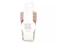 Een Bekers Haza Festive Colors 250ml 8 stuks koop je bij Goedkope Kantoorbenodigdheden