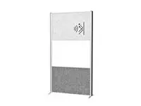 Een Cloison acoustique MAUL 100x180 gris clair-gris foncé-tableau blanc/alu pied koop je bij QuickOffice BV