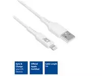 Een Kabel ACT USB 2.0 naar Lightning laad -en data 1 meter koop je bij EconOffice
