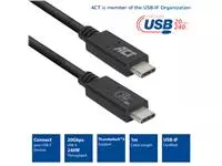 Een Kabel ACT USB-C USB 4 20Gbps Thunderbolt3 1 meter koop je bij KantoorProfi België BV