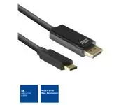 Een Kabel ACT USB-C naar Displayport 60Hz 2 meter koop je bij Totaal Kantoor Goeree