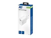 Een Oplader ACT USB 2.4A 12W wit koop je bij EconOffice