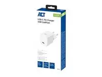Een Oplader ACT USB-C compact GaNFast 33W wit koop je bij L&N Partners voor Partners B.V.