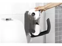 Een Toiletpapierdispenser Katrin systeemrol zwart 77519 koop je bij MV Kantoortechniek B.V.