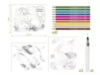 Een Hobbyset Maped Creativ Aqua'Art dinosaurus 14-delig assorti koop je bij Van Leeuwen Boeken- en kantoorartikelen