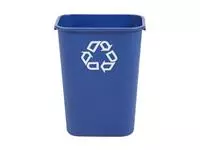 Een Papierbak Rubbermaid recycling groot 39L blauw koop je bij KantoorProfi België BV