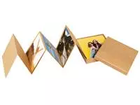 Leporello box walther design 11 foto's formaat 10x10cm kraft