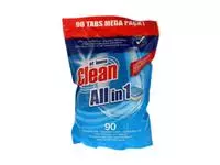 Een Vaatwastabletten at home Clean All-in-One zak à 90 stuks koop je bij Goedkope Kantoorbenodigdheden